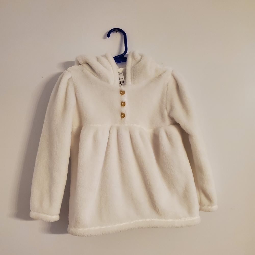 Carters 4T white pull over sweater